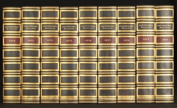 Book Spines old faux bookcase