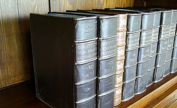Book Spines old faux bookcase