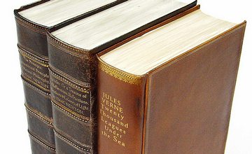 Book Spines old faux bookcase