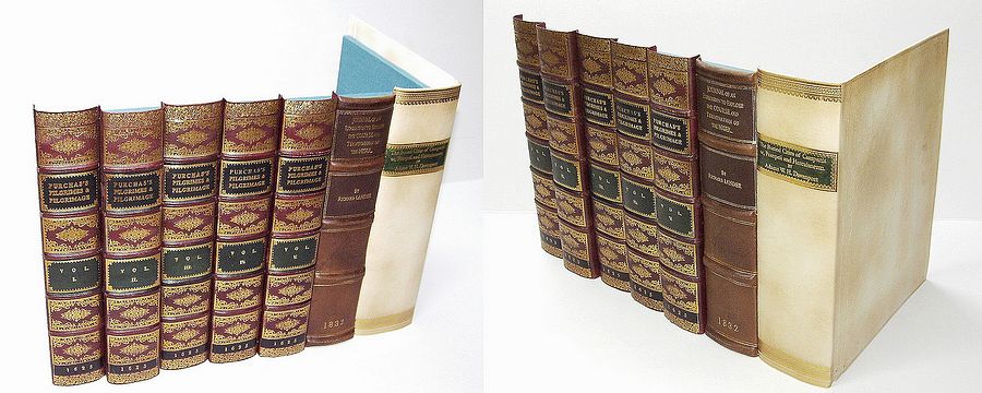 Fake Faux Book Leather Antique Spines