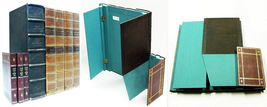 Fake Faux Book Leather Antique Spines