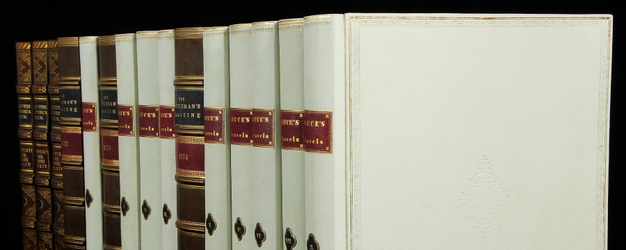 Genuine Leather Book Spines for Bookshelf