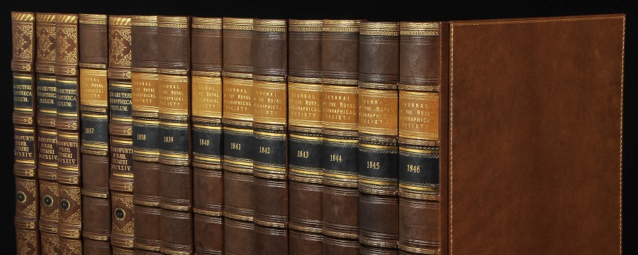 Genuine Leather Book Spines for Bookshelf